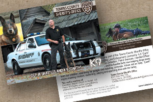 Full Photo police trading card template