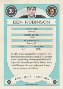 Vintage Trading Card Template Back