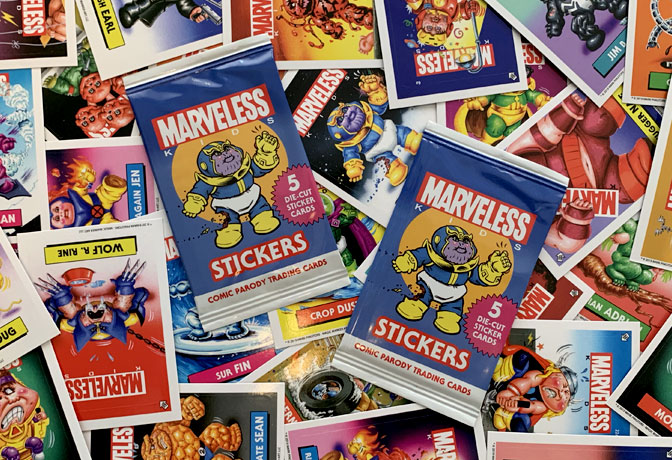 Marveless Kids Sticker Card Packs